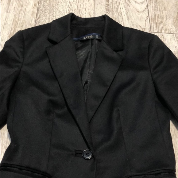 ICONE simons black blazer suit jacket size 2 - Picture 2 of 4